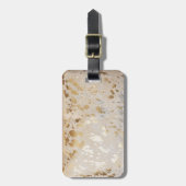 Gold Koeienhuid Print Metallic Bagagelabel (Voorkant verticaal)