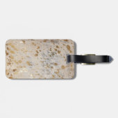 Gold Koeienhuid Print Metallic Bagagelabel (Achterkant horizontaal)