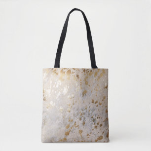 Gold Koeienhuid Print Metallic Draagtas