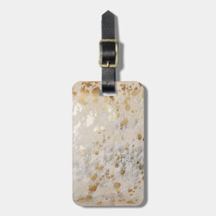 Gold Koeienhuid Print Metallic iPhone Case Bagagelabel