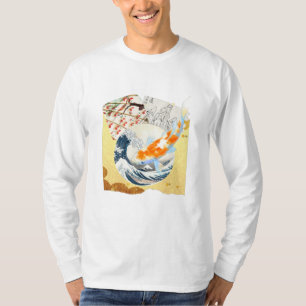 Gold Koi Pond van de Japanse Mannen voor cultuur T-shirt