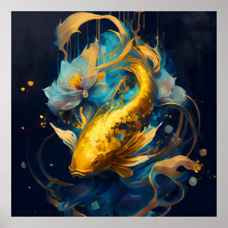 Gold Koi : Poster