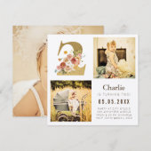 Gold Kraft Foil Deux Cartes photos du 2e anniversa (Devant / Derrière)