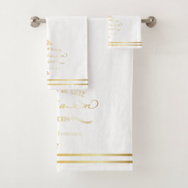 Gold La Maison de Luxe Bathroom Bad Handdoek