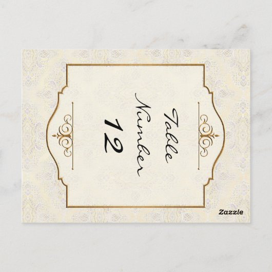 Gold & Lace Classic Formal Élégant Invitation de m (Dos)
