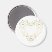Gold Lace Heart Magneet (Voorkant / Achterkant)
