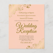 Gold Lace op Peach Weddenschappen Reception BUDGET (Voorkant)
