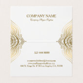Gold Lace Paisley Mandala Carte de visite (Intérieur déplié)