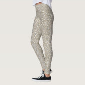Gold Lace Pattern Yoga Gym oefent Leggings Pants u (Links)