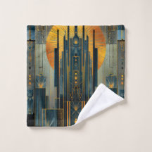 Gold Laced Midnight Art Deco Skyscraper