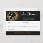 Gold Lash Brow Bar Beauté Carte de certificat cade (Dos)