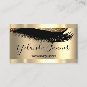 Gold Lashes Makeup kunstenaar Glitter Lux Visitekaartje