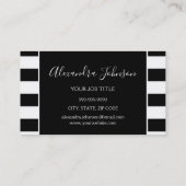 Gold Lashes Sparkly met zwarte en witte streep Visitekaartje (Achterkant)