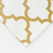 Gold Lattice Moroccan Pattern Fleece Deken (Hoek)