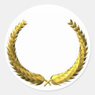 Gold Laurel krans Sticker