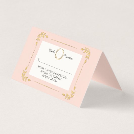 Gold Laurel Leaf Blush Pink Wreate Quinceanera Kaart (Voorkant)
