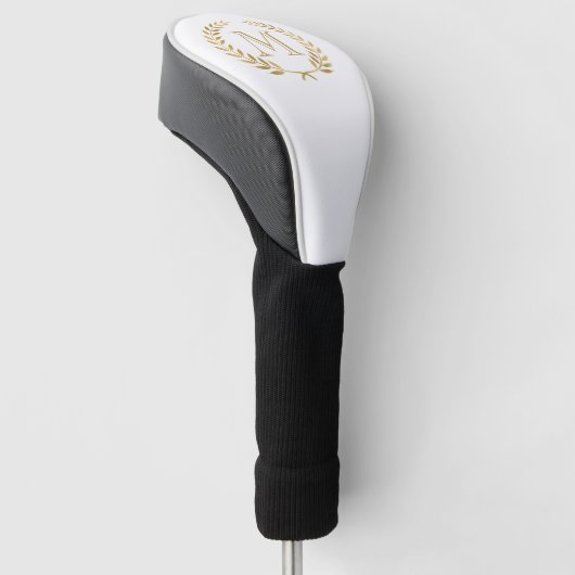 Gold Laurel Monogram Golfheadcover (Schuin)