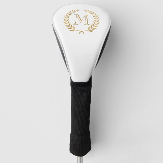 Gold Laurel Monogram Golfheadcover (Voorkant)