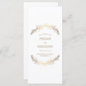Gold Laurel Vintage programmes de mariage (Devant / Derrière)