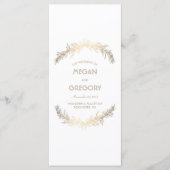 Gold Laurel Vintage programmes de mariage (Devant)