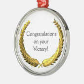 Gold Laurel Wreath Metalen Ornament (Links)