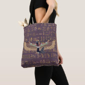 Gold Lavender Egyptian Princess Hieroglyphs Draagtas (Dichtbij)