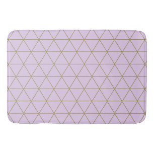 Gold Lavender Geometric Triangles Boho Glam Badmat