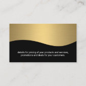 Gold Law Gavel Logo | Advocaat Visitekaartje (Achterkant)