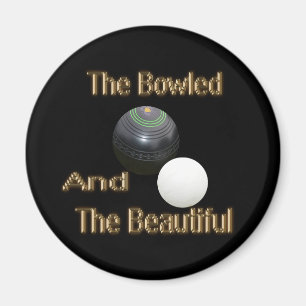 Gold Lawn Bowls Bowled en Mooi, magneet