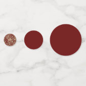 Gold Lazy Floral Pattern op Deep Red Confetti (Achterkanten)