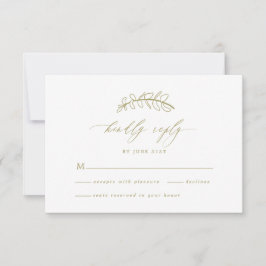 Gold Leaf Bruiloft RSVP Kaart