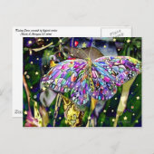 Gold Leaf Butterfly Briefkaart (Voorkant / Achterkant)