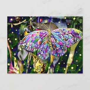 Gold Leaf Butterfly Briefkaart