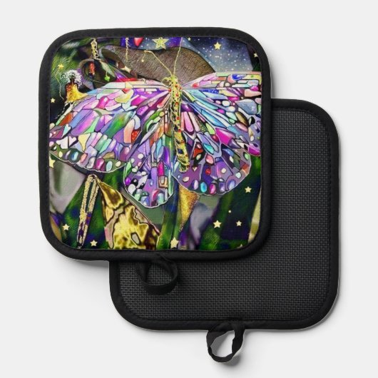 Gold Leaf Butterfly Pannenlap (Voorkant / Achterkant)