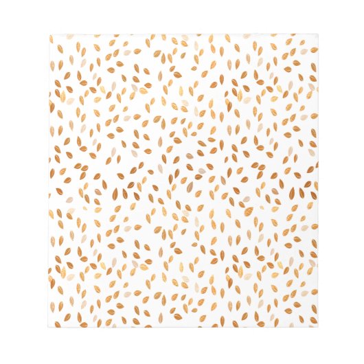 Gold Leaf Confetti Pattern Notitieblok (Voorkant)