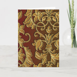 Gold Leaf Damask Colors of Tuscany Kaart