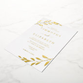 Gold Leaf Elegant Mariage Foil Invitation (Rotation)