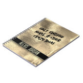 Gold Leaf Fantasy Zwart-wit graffiti Notitieboek (Linkerzijde)