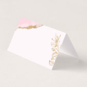 Gold Leaf Feuilles rose Aquarelle Florale (Back)