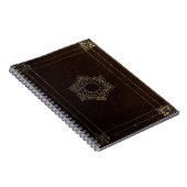 Gold Leaf Flower Leather Kijk Gothic notitieboek (Rechterzijde)
