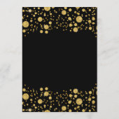 Gold Leaf Glitter Confetti Dot Elegant Dinner Menu (Achterkant)
