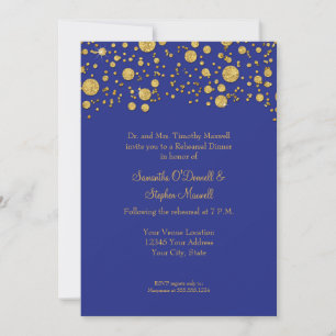 Gold Leaf Glitter Confetti Stippen Elegant Reheari Kaart