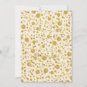 Gold Leaf Glitter Confetti Stippen Elegant Reheari Kaart (Achterkant)