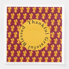 Gold Leaf herfst gebladerte vakantie viering Servet