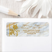Gold Leaf Kerst retour adres label (Insitu)