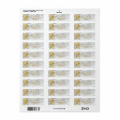 Gold Leaf Kerst retour adres label (Full Sheet)