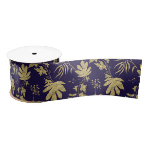 Gold Leaf Navy White Green Spring Vrijgezellenfees Lint