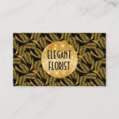 Gold Leaf Pattern Floral Elements Visitekaartje (Voorkant)