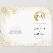Gold Leaf Spray Ceremony-programma (Voorkant / Achterkant)