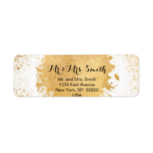 Gold Leaf Spray Postage & Briefpapier Etiket